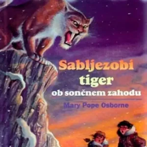 SABLJEZOBI TIGER OB SONČNEM ZAHODU